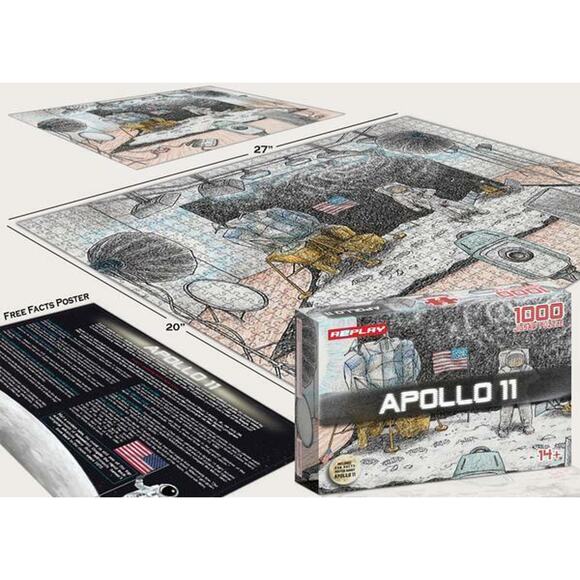 Astronaut Puzzle for Adults 1000 Piece, Apollo 11 Jigsaw Puzzles by A2Play - Picture 2 of 9